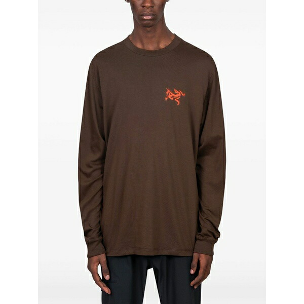 アークテリクス メンズ Tシャツ トップス Kragg bird tile cotton t-shirt Brown｜asty
