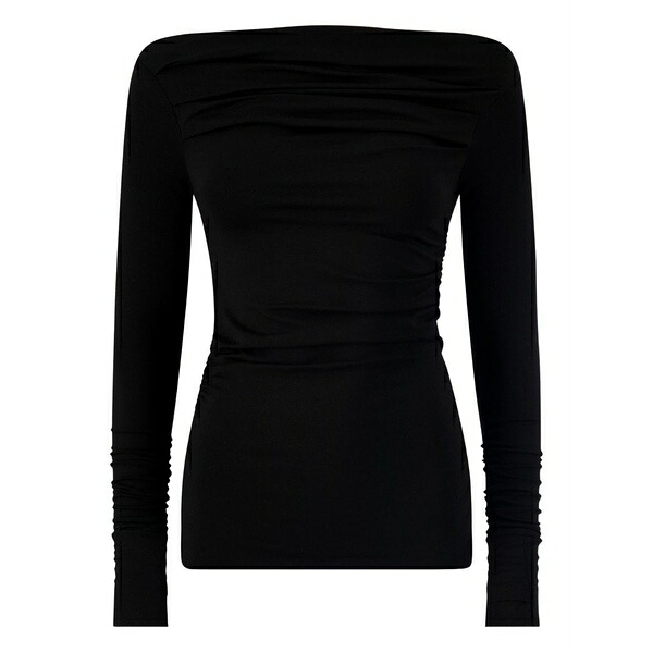 マルセラ レディース シャツ トップス Cooper gathered top Black｜asty