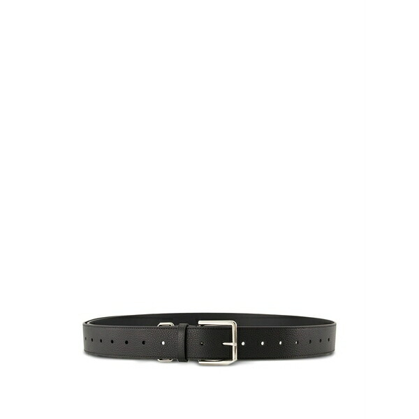 ジバンシー メンズ 三尺帯 添え物 Leather buckle belt Black