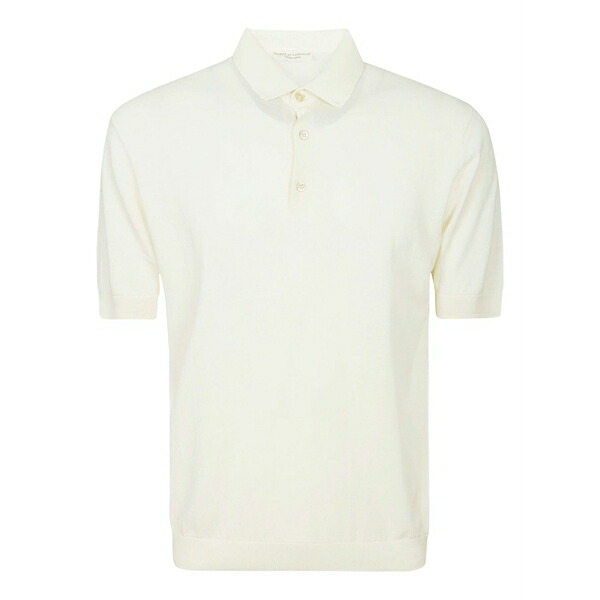 フィリッポ デ ラウレンティス メンズ ポロシャツ トップス Short-sleeve buttoned polo shirt White｜asty
