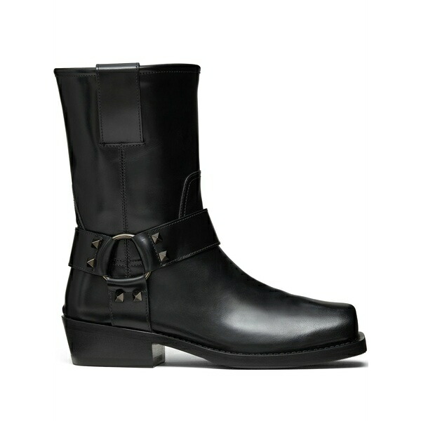 ヴァレンティノ ガラヴァーニ レディース ブーツ シューズ 40mm rockstud biker boots Black|asty