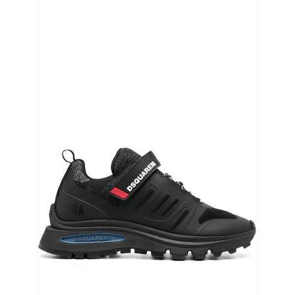 ディースクエアード メンズ スニーカー シューズ Panelled low-top sneakers Black｜asty