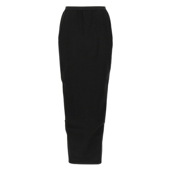 リックオウエンス レディース スカート ボトムス Pillar back-split maxi skirt Black|asty