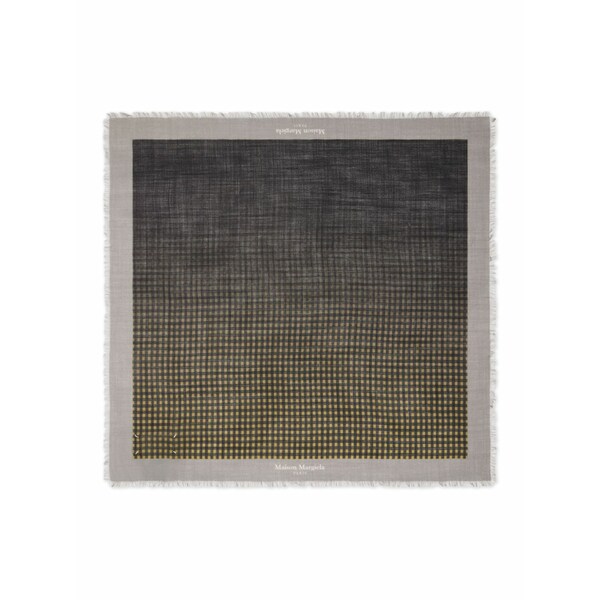 マルタンマルジェラ レディース 消音装置・袈裟・えり巻き 佩び物 Frayed-edge checked scarf Grey