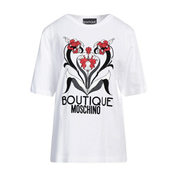 【送料無料】 モスキーノ レディース Tシャツ トップス T-shirts White