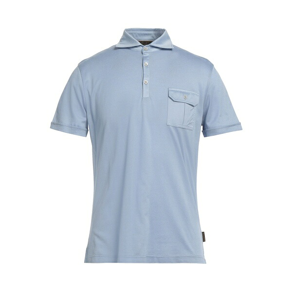【送料無料】 ムーレー メンズ Tシャツ トップス Polo shirts Azure