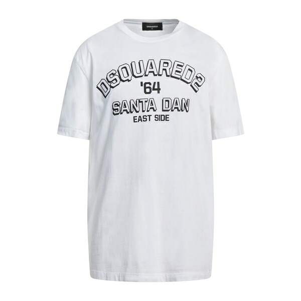 【送料無料】 ディースクエアード メンズ Tシャツ トップス T-shirts White