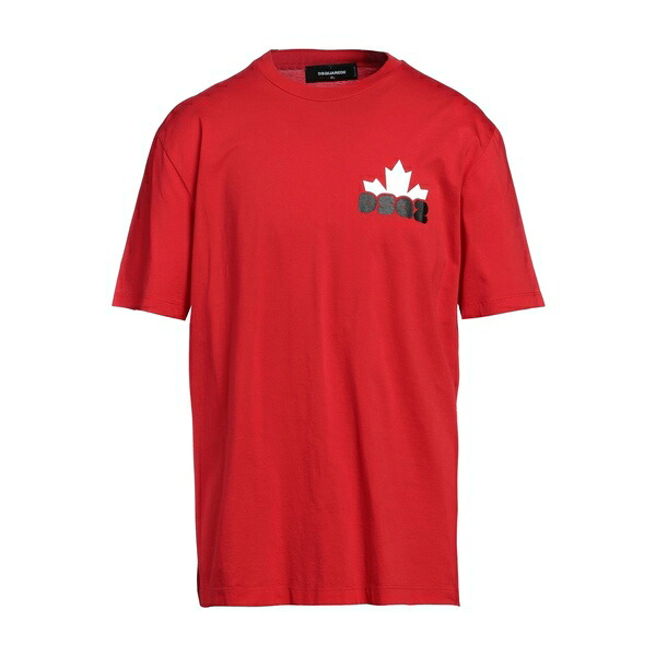 【送料無料】 ディースクエアード メンズ Tシャツ トップス T-shirts Red|asty