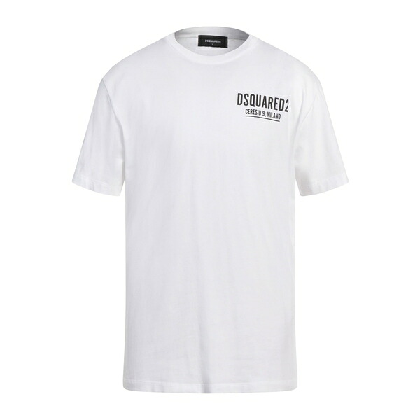 【貨物輸送無料】 ディースクエアード メンズ ティーシャツ トップス T-shirts White メンズファッション-トップス-Tシャツ・カットソー