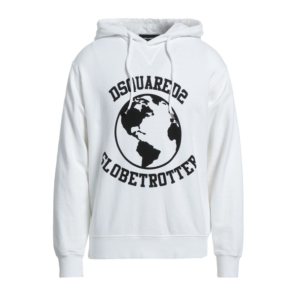【送料無料】 ディースクエアード メンズ パーカー・スウェットシャツ アウター Sweatshirts White