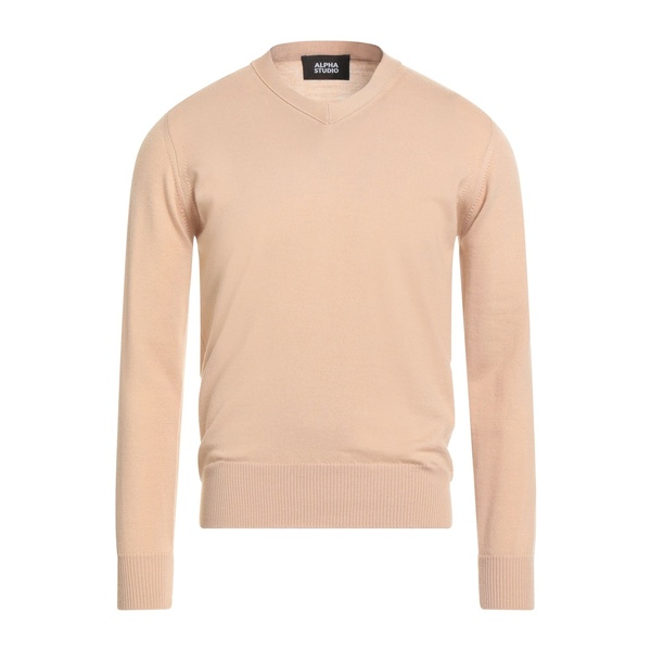 【貨物輸送無料】 アルファス テューディオ メンズ 編み物\u0026プルオーバー アウター Sweaters Beige