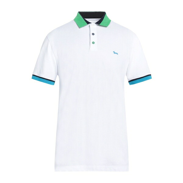 【送料無料】 ハーモント & ブレイン メンズ Tシャツ トップス Polo shirts White