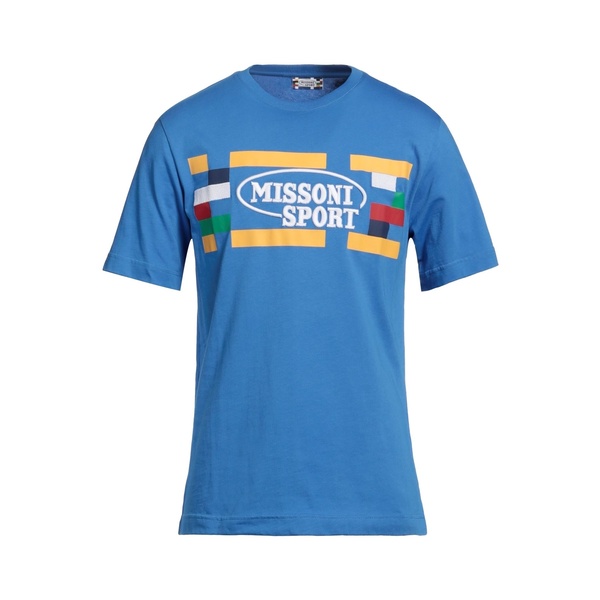 【送料無料】 ミッソーニ メンズ Tシャツ トップス T-shirts Blue｜asty