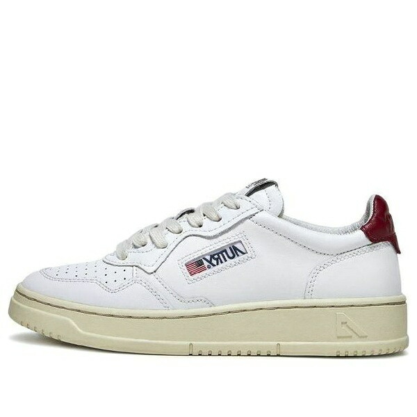 AUTRY オートリー レディース スニーカー 【(WMNS) Autry Medalist Leather Low 'White Bordeaux' AULW-LL43】 サイズ US_5(22.0cm)｜asty