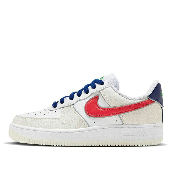 Nike ナイキ レディース スニーカー  【(WMNS) Nike Air Force 1 \u002707 LX \u0027Just Do It - White University Red Snakeskin\u0027 DV1493-161】  大いさ US_9(26.0糎) 靴-スニーカー-レディース靴