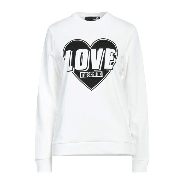 【送料無料】 モスキーノ レディース パーカー・スウェットシャツ アウター Sweatshirts White