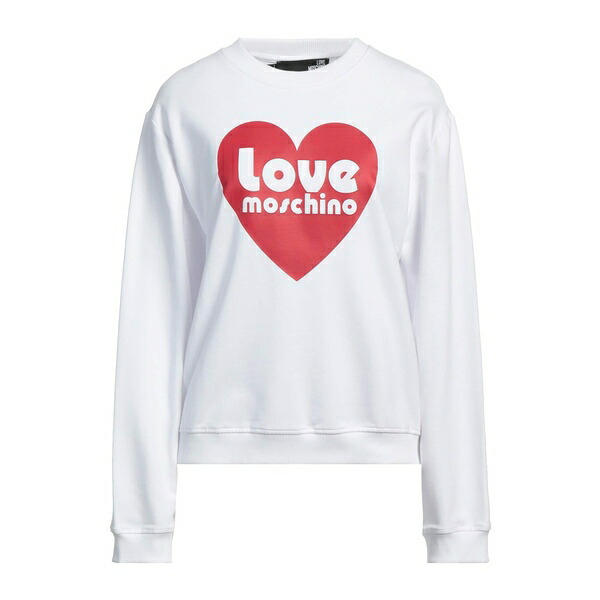【貨物輸送無料】 モスキーノ レディース パーカー・スウェットシャツ アウター Sweatshirts White