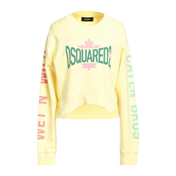【送料無料】 ディースクエアード レディース パーカー・スウェットシャツ アウター Sweatshirts Yellow