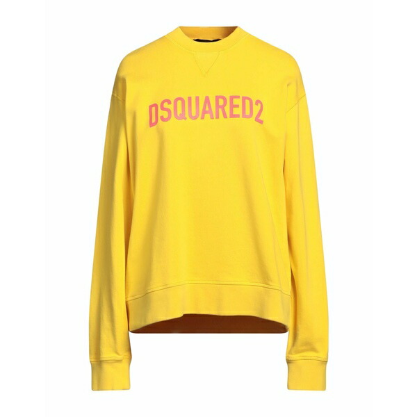 【送料無料】 ディースクエアード レディース パーカー・スウェットシャツ アウター Sweatshirts Yellow|asty