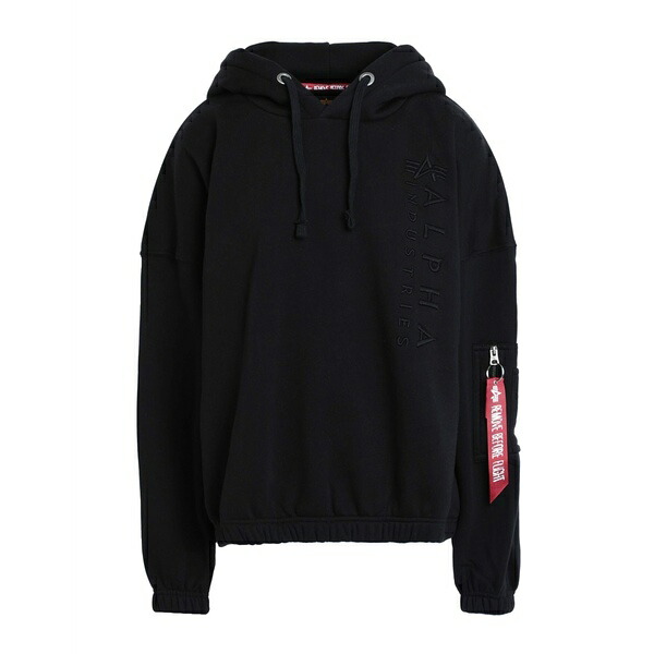 【貨物輸送無料】 アルファインダストリーズ レディース パーカー・スウェットシャツ アウター Sweatshirts Black