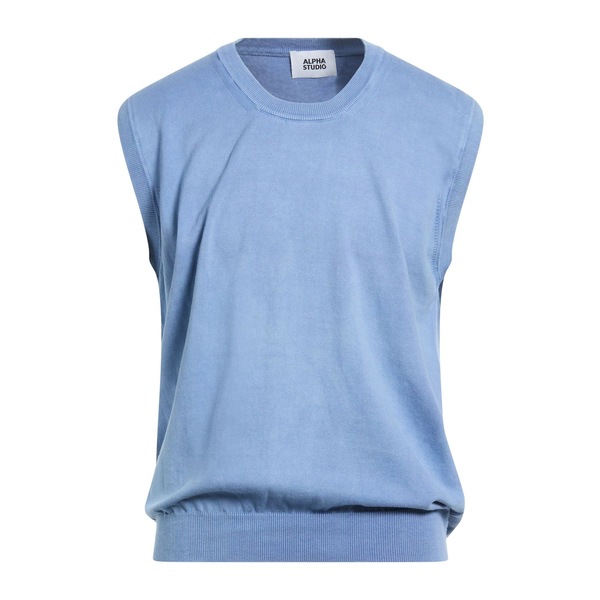【貨物輸送無料】 アルファス テューディオ メンズ 編み物\u0026プルオーバー アウター Sweaters Azure