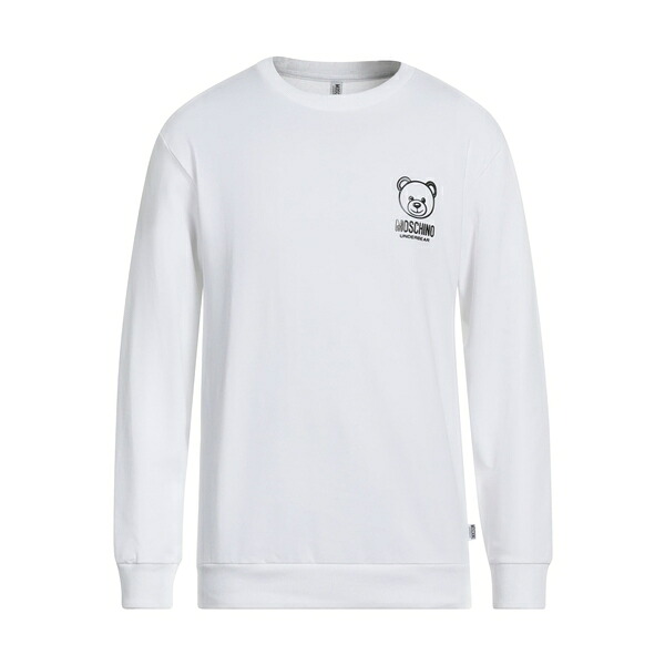 【送料無料】 モスキーノ メンズ パーカー・スウェットシャツ アウター Sweatshirts White|asty