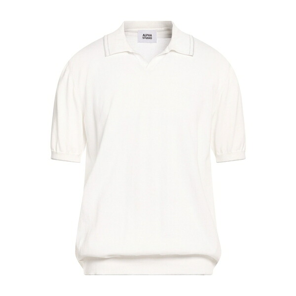 【貨物輸送無料】 アルファス テューディオ メンズ 編み物\u0026プルオーバー アウター Sweaters White