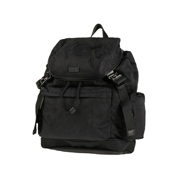 【貨物輸送無料】 ヴェルサーチ メンズ 商行為系 御徒面子 Backpacks Black
