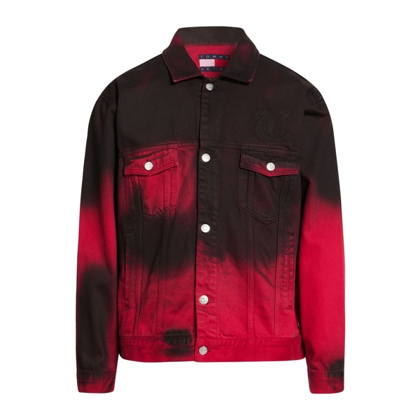 【貨物輸送無料】 トミー ヒルフィガー メンズ 上衣＆上衣 アウター Denim outerwear Red