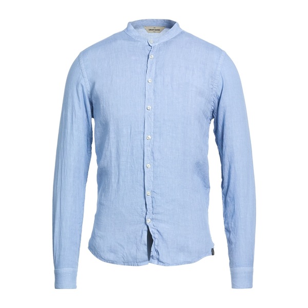 【送料無料】 グランサッソ メンズ シャツ トップス Shirts Azure