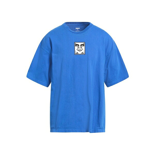 【貨物輸送無料】 オベイ メンズ ティーシャツ トップス T-shirts Blue Tシャツ・カットソー-トップス
