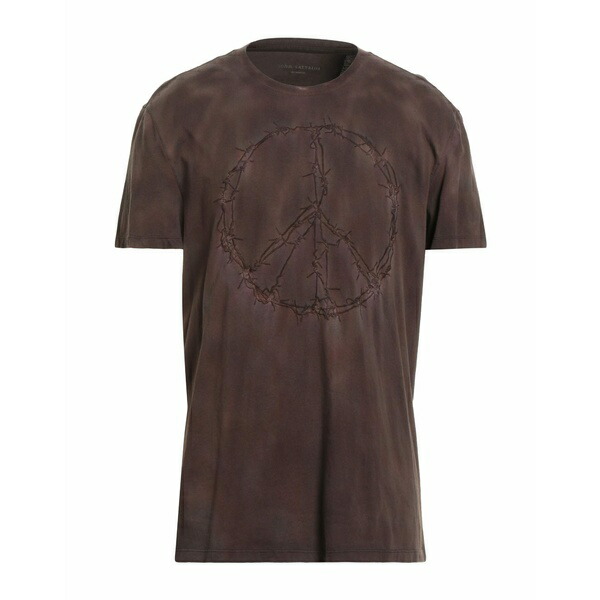 【送料無料】 ジョンバルベイトス メンズ Tシャツ トップス T-shirts Brown