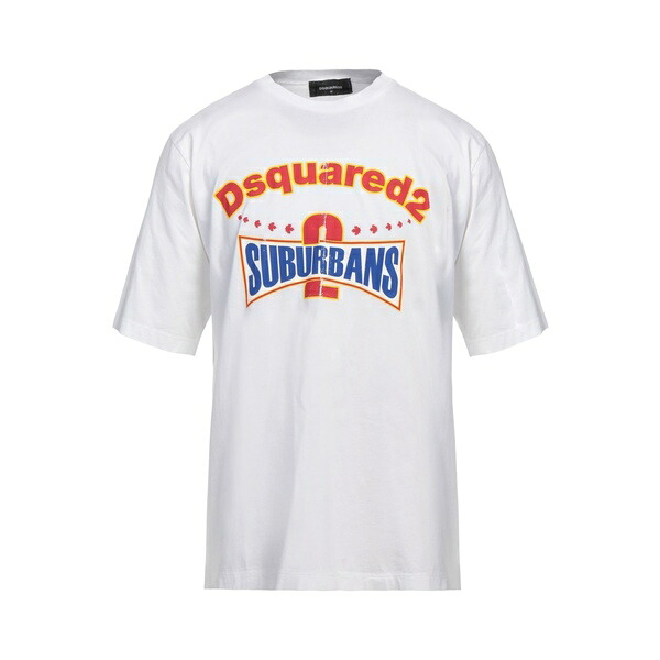 【送料無料】 ディースクエアード メンズ Tシャツ トップス T-shirts White｜asty 28,324円