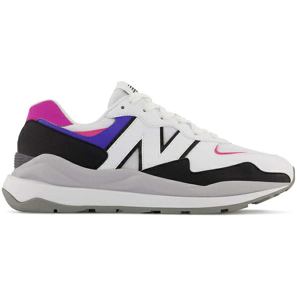 New Balance ニューバランス メンズ スニーカー 【New Balance 57/40 White Black Purple Pink】 サイズ US_10(28.0cm) White/Black/Purple/Pink|asty