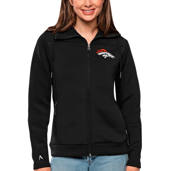 アンティグア レディース パーカー・スウェットシャツ FullZip アウター Denver Broncos Antigua Women's Protect Jacket Black トップス | bosanam.com.sa