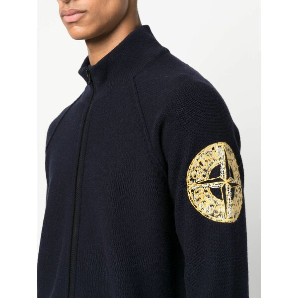 特売安い 美品 Stone Island ジップアップ ニット カーディガン サイズ