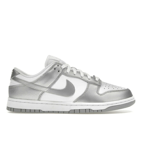 Nike ナイキ レディース スニーカー  【Nike Dunk Low Metallic Silver (Women\u0027s)】  大いさ US_W_10 White/Metallic Silver/Blue Joy レディース靴-靴-スニーカー