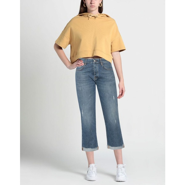 アールオーロジャーズ レディース デニムパンツ cropped Denim ボトムス Blue ボトムス | usa-mma.us