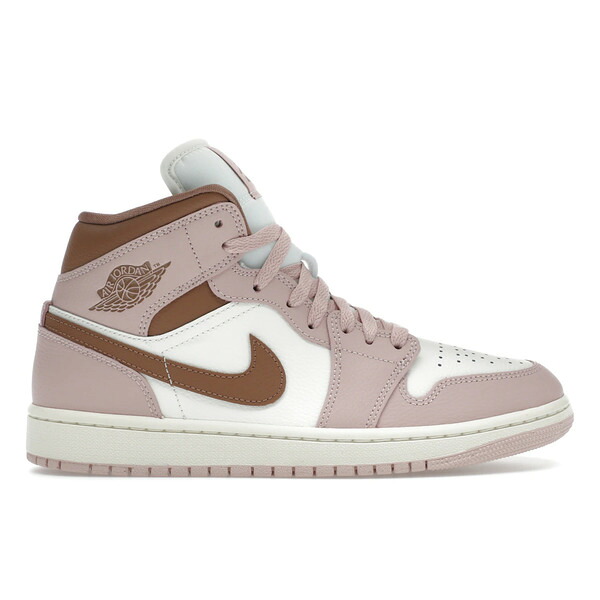 Jordan ジョーダン レディース スニーカー 【Jordan 1 Mid Pink Oxford Brown (Women's)】 サイズ US_9.5(26.5cm) Pink Oxford/Sail/Archaeo Brown|asty