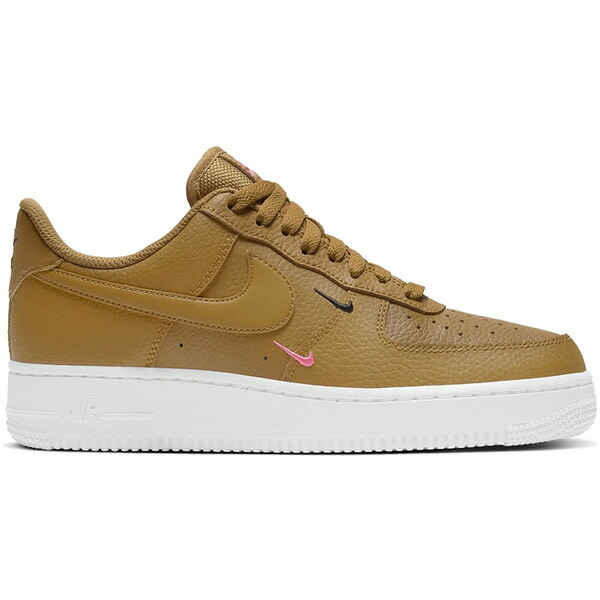 Nike ナイキ レディース スニーカー  【Nike Air Force 1 Low \u002707 Essential Wheat Mini Swoosh (Women\u0027s)】  大きさ US_7(24.0珊) Wheat/Sunset Pulse-Black-Wheat