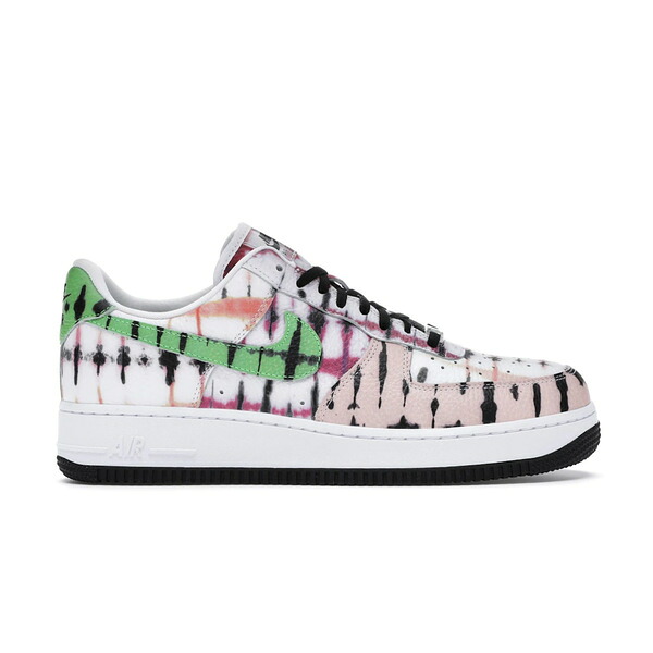 Nike ナイキ レディース スニーカー  【Nike Air Force 1 Low Black Tie Dye (Women\u0027s)】  大きさ US_5.5(22.5糎) White/Green Strike-Washed Coral-Black