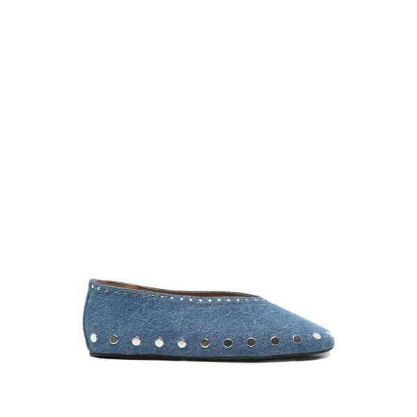 ガニー レディース サンダル シューズ Stud-embellished ballet flats Blue
