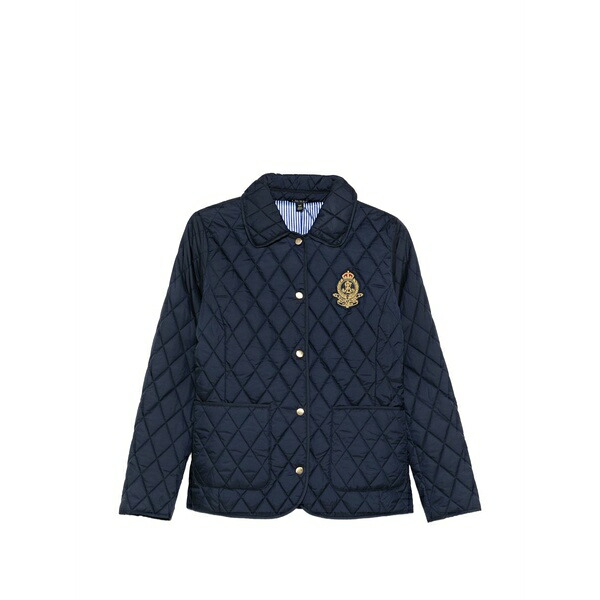 ラルフローレン レディース 上衣＆上衣 アウター Quilted emblem jacket Blue