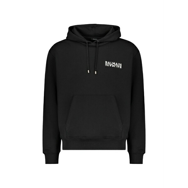 バルマン メンズ パーカー・スウェットシャツ アウター Logo hoodie Black