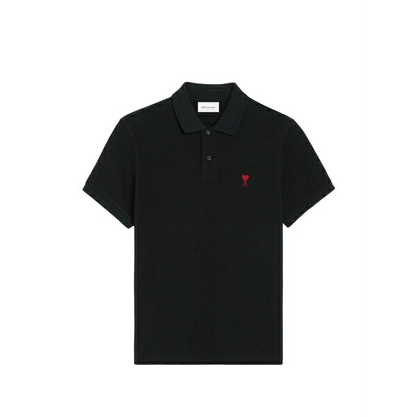 意中の女 メンズ スポーツシャツ トップス Ami de coeur piqu￡ polo shirt Black