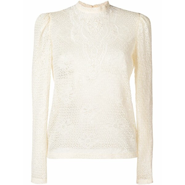 フィロソフィーデロレンゾセラフィーニ レディース プルオーバー トップス Lace embroidered blouse Neutrals