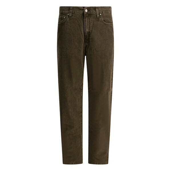 鉄道車両ハート型 メンズ 心地よいズボン下 ボトムス Aaron corduroy patch trousers Brown