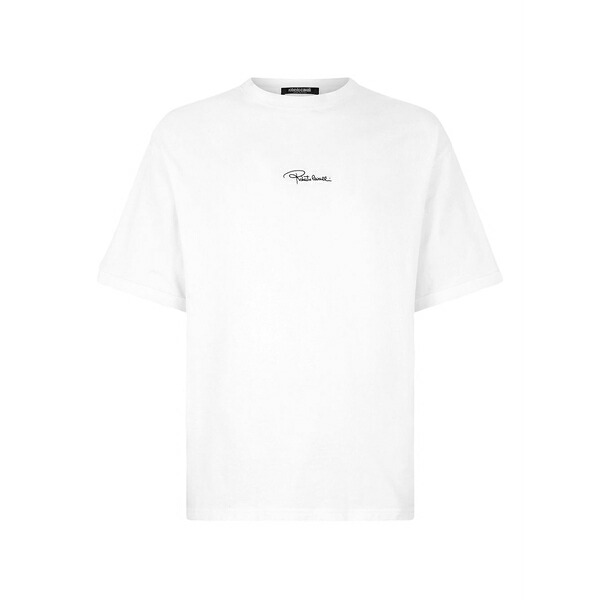 ロベルトカヴァリ メンズ ティーシャツ トップス Logo-motif t-shirt White