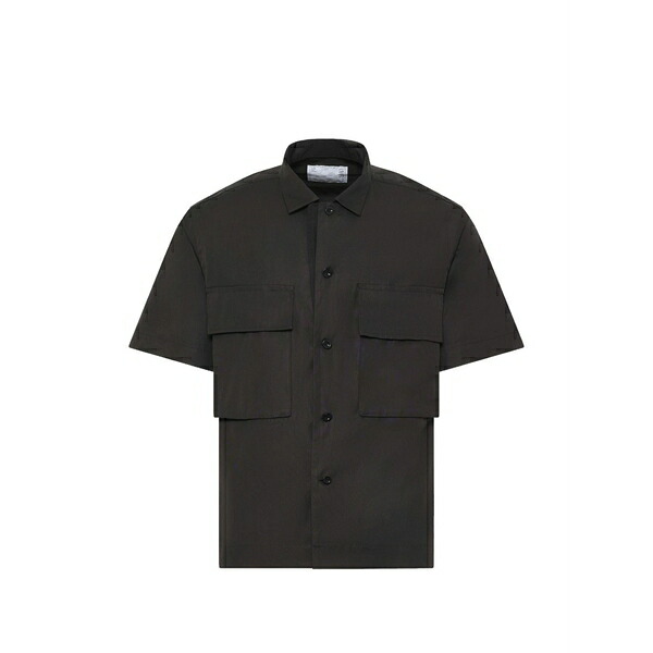 サカイ メンズ プルオーバー トップス Flap-pocket shirt Black