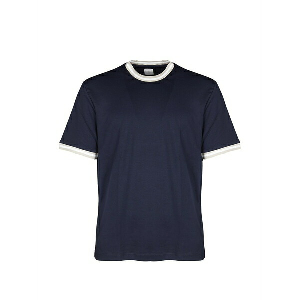 イレブンティ メンズ プルオーバー トップス Trimmed t-shirt Blue